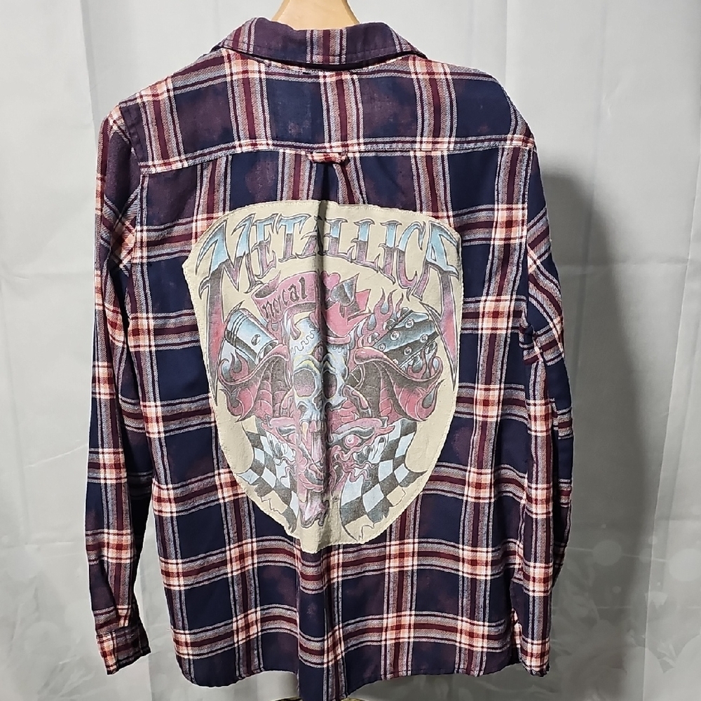 OOAK METALLIC GRUNGE FLANNEL SM-LG